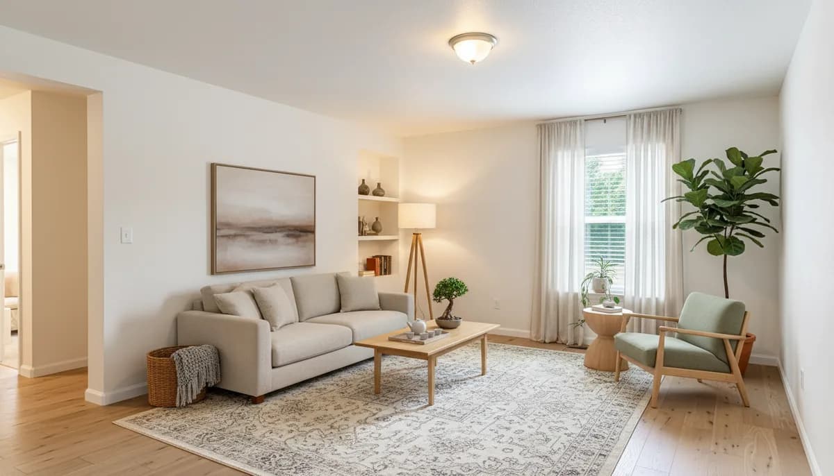 After: Japandi design - Room Redesign