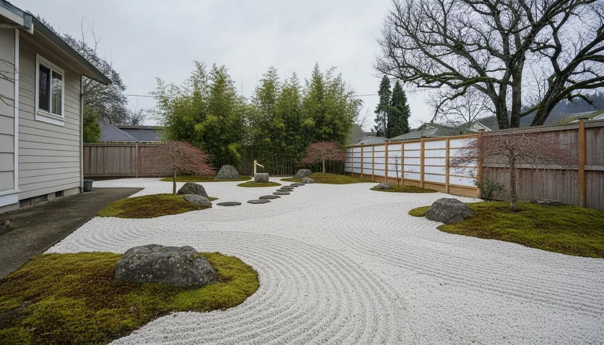 After: Japanese Zen design - Zen Garden Creation