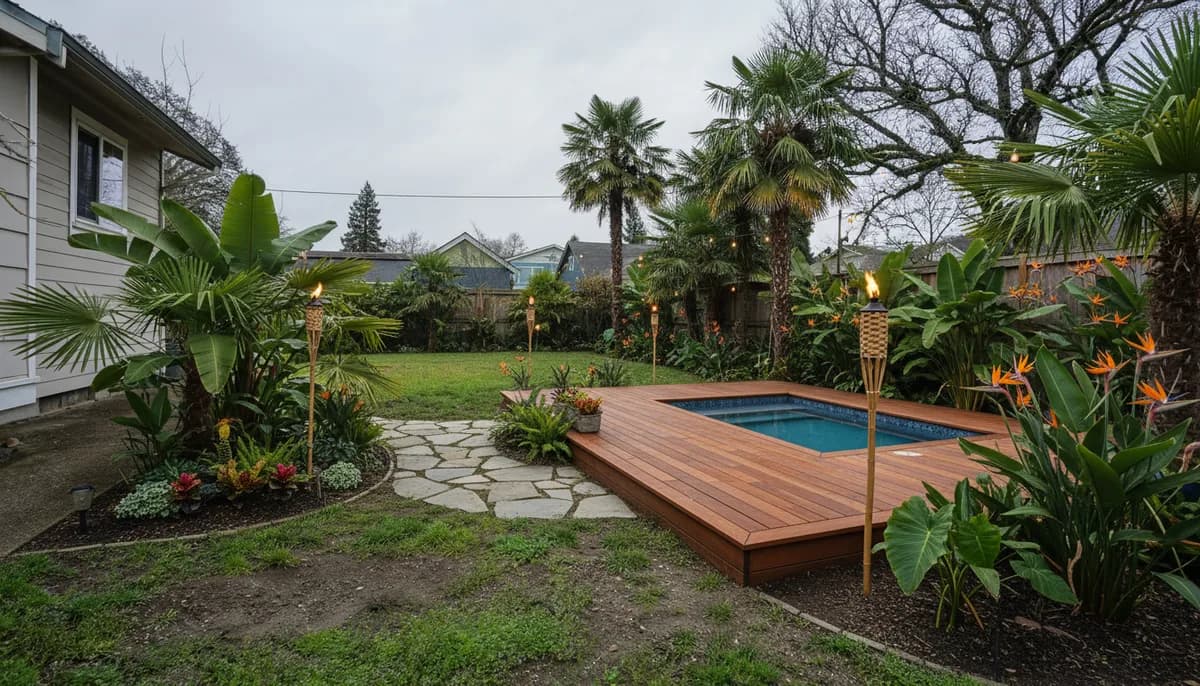 After: Tropical Resort design - Tropical Backyard Retreat