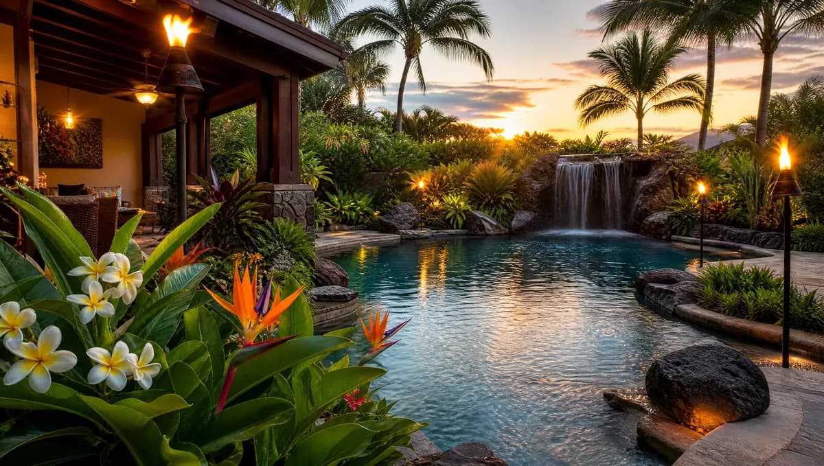 Tropical Resort Backyard Design